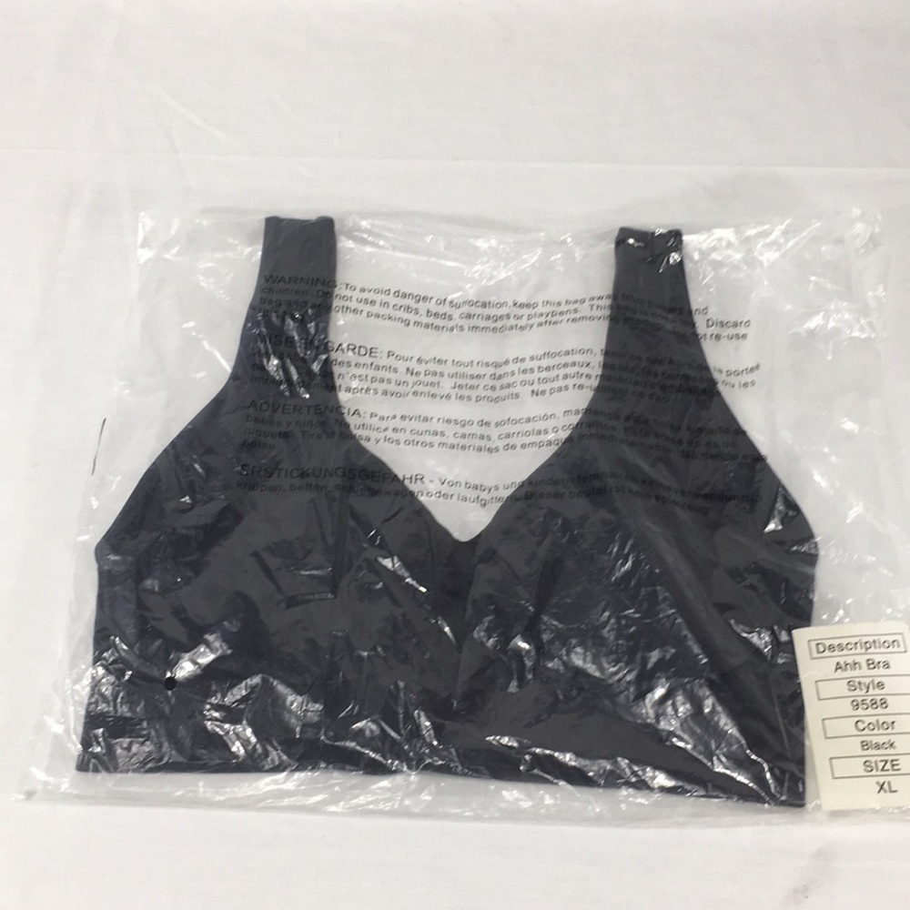 NWT Ahh Bra in Black, Size XL Bust 42-43” - Picture 2 of 4